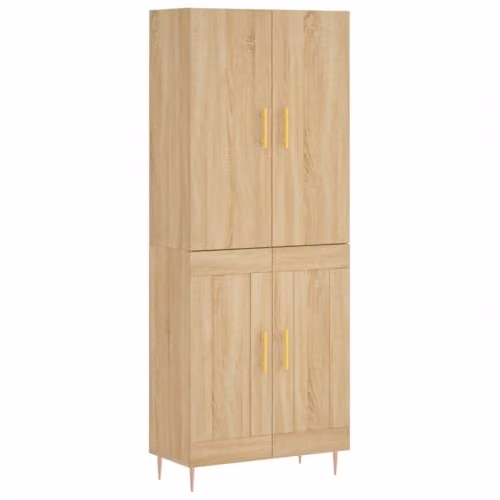 vidaXL Highboard in Sonoma Oak, Brown, W/D/H: 69.5 x 34.0 x 180.0 cm