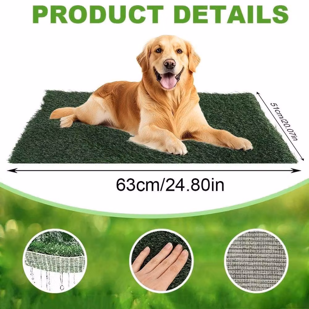 PAWNORA Realistic Artificial Grass in Green, 0.6m2 – 2