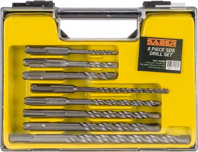 Saber SDS Drill Set in Silver, 8.0 mm