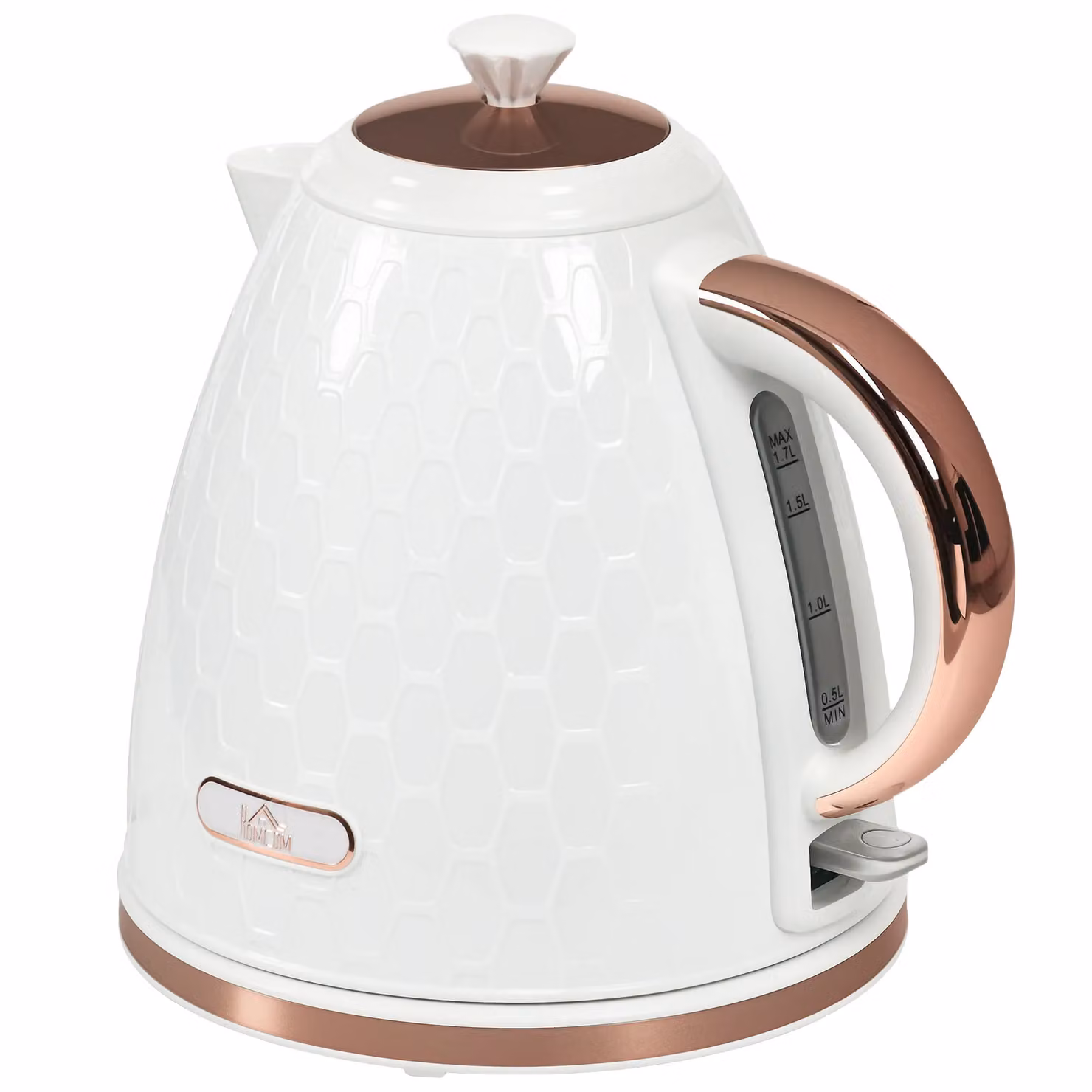 HOMCOM Electric Kettle with Auto Shut-off, 1.7 l, White – 2