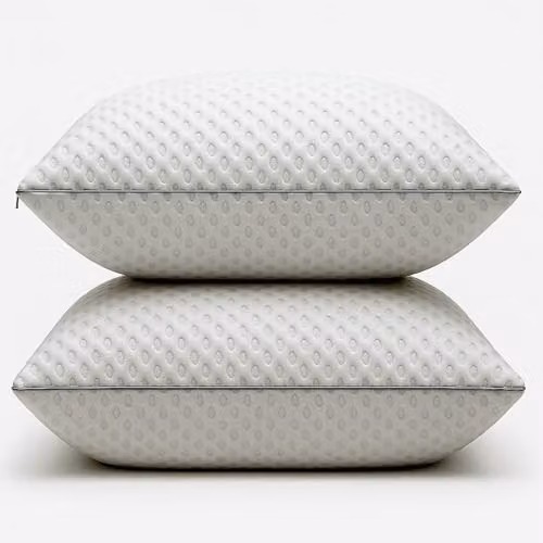 Casabella 2 Pack of White Shredded Memory Foam Pillows, Medium Firm, W/D/H: 70 x 50 cm
