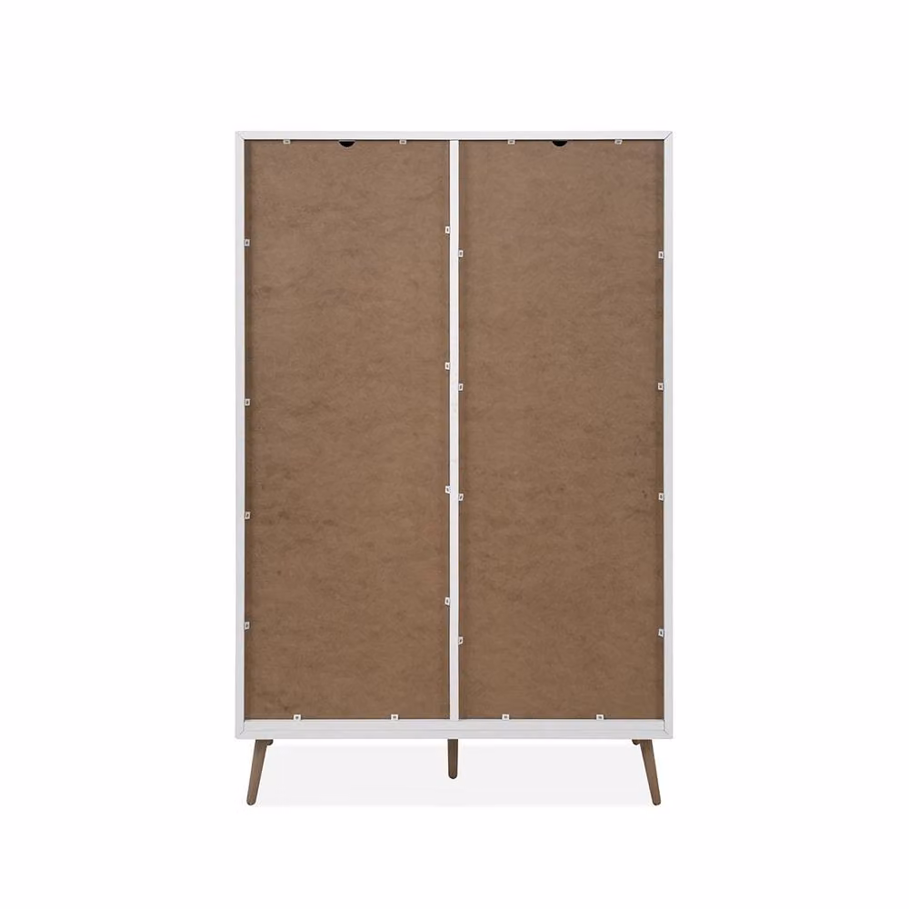 CALICOSY ARONA High Sideboard in White with 4 Doors and 2 Soft-Close Drawers, Height: 140 cm – 2