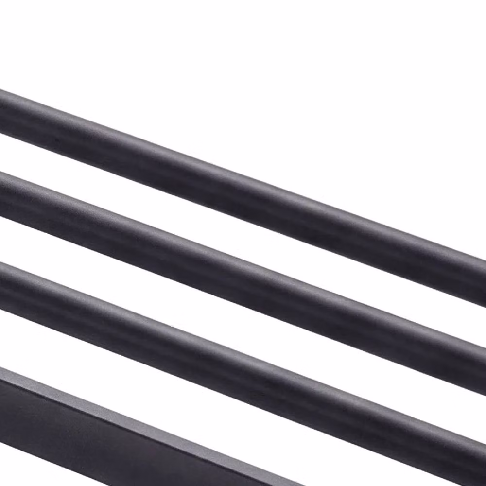 Levede Wall Mounted Double Bar Metal Towel Holder in Matt Black – 6