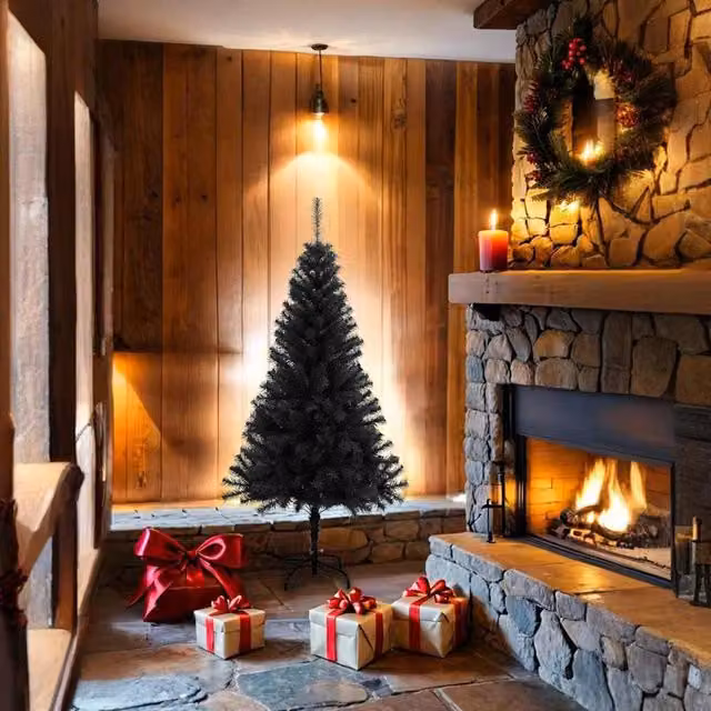 Berkfield Home Artificial Christmas Tree in Black, 150 cm – 1