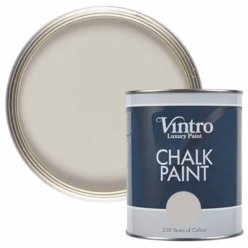 Vintro Dove Light Grey Chalk Paint with Ultra Matt Finish, 1 Litre