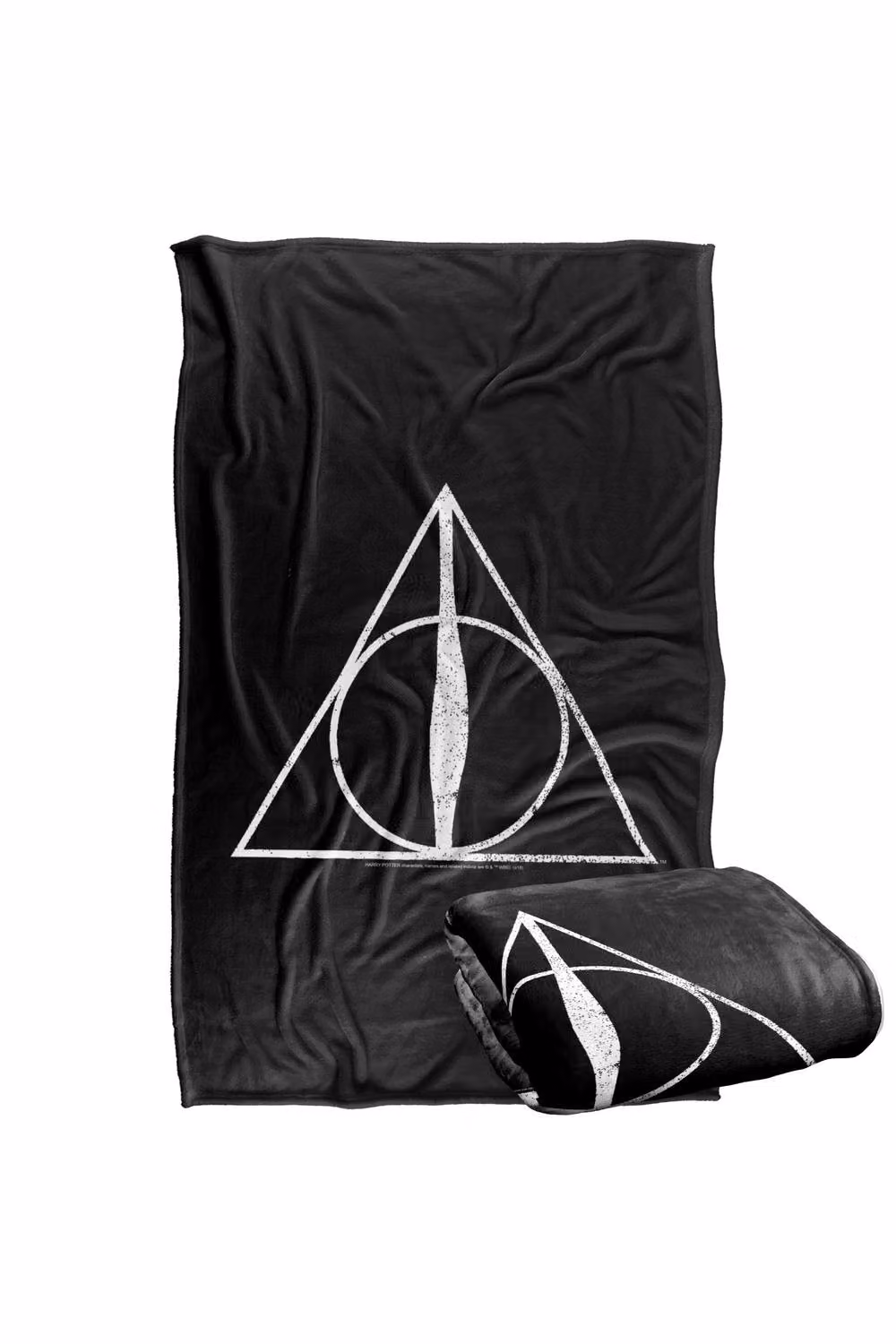 Warner Bros. Harry Potter Deathly Hallows Super Soft Fluffy Polyester Throw Blanket in Black and Multicolour, Large – 2