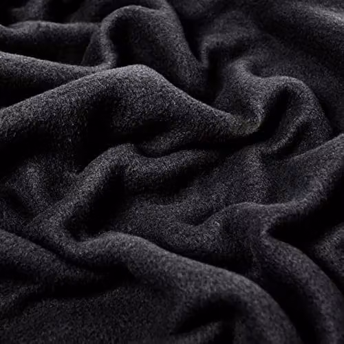 Dreamscene Plain Black Fleece Throw Blanket, W: 200 cm, D: 240 cm – 4
