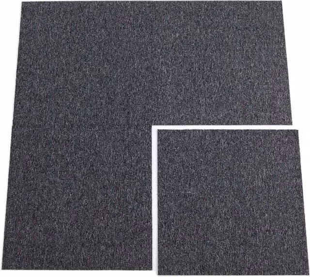 Actiasmat Heavy Duty Carpet Tiles with Bitumen Backing, Anthracite Grey, 20 Pack, W/D: 50 x 50 cm