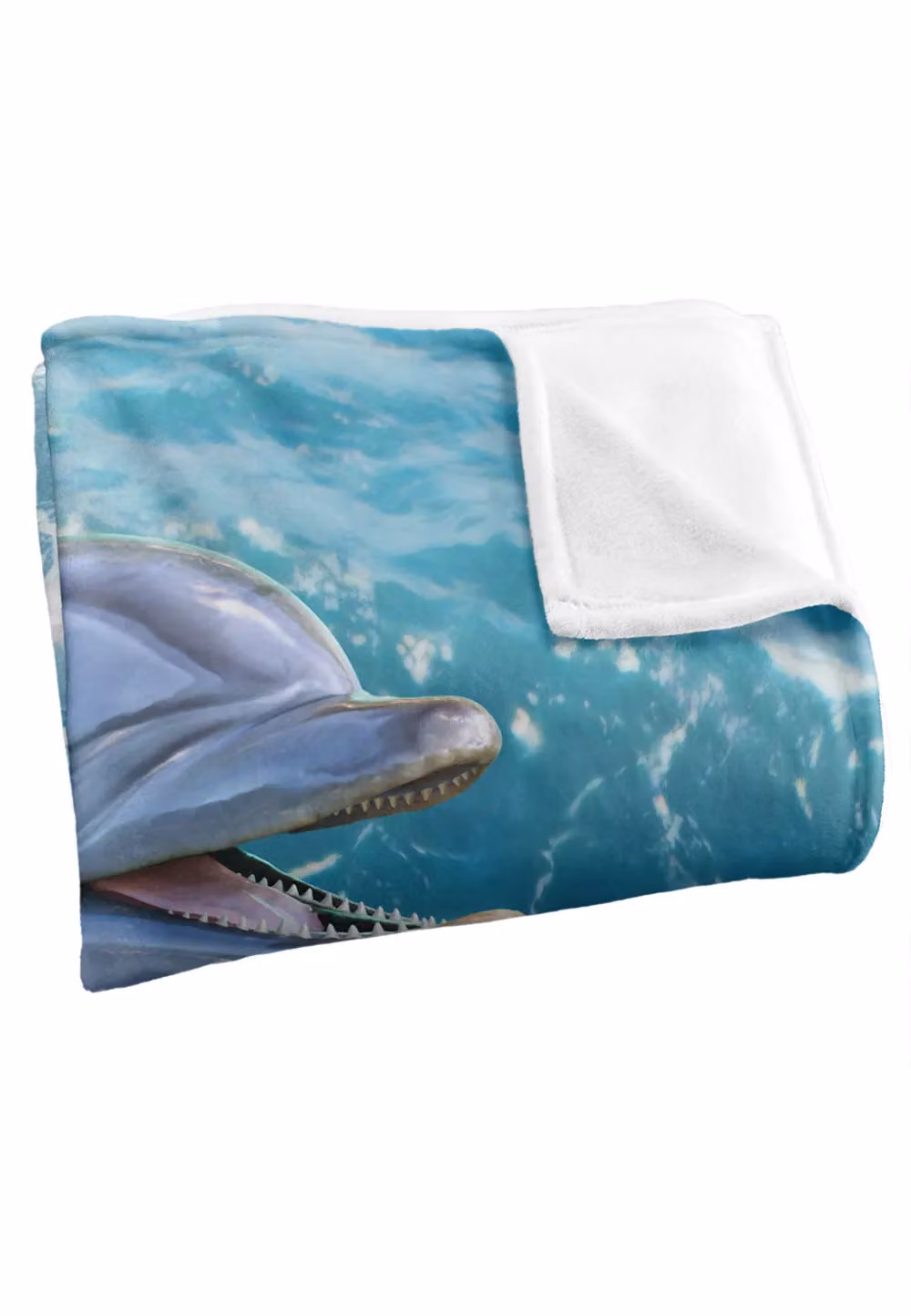 JQ Licensing Jlo Dolphins Jumping Silky Touch Super Soft Fleece Throw Blanket, White, W/D: 152 x 127 cm – 3