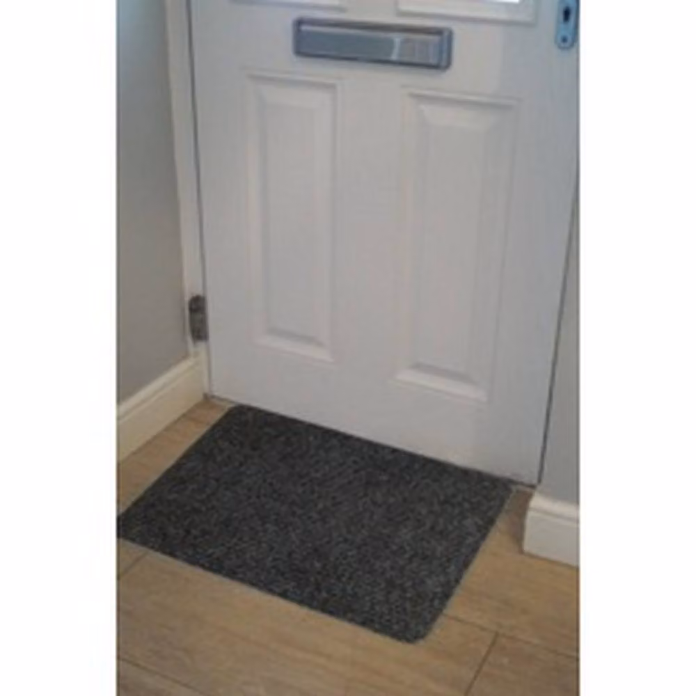 Groundsman Basic Ribbed Indoor Door Mat in Grey, W: 40 cm, D: 60 cm – 2