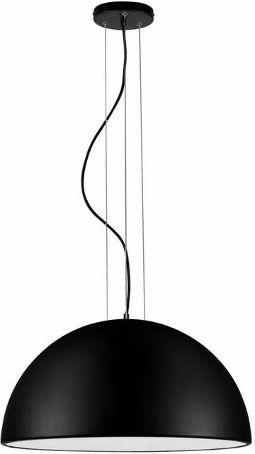 Netlighting Tholos Dome Pendant Light in Sandy Black and Matt White, Diameter: 60 cm, E27, 3x12W – 1