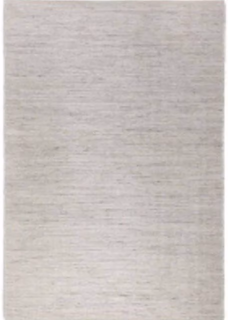 THE RUGS Dhaka Handloom Woven Jute, Wool and Cotton Rug in White, W/D/H: 90 x 60 x 1 cm