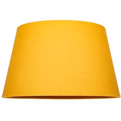 Happy Homewares Classic Cylinder Fabric Drum Lampshade in Yellow and White – 1