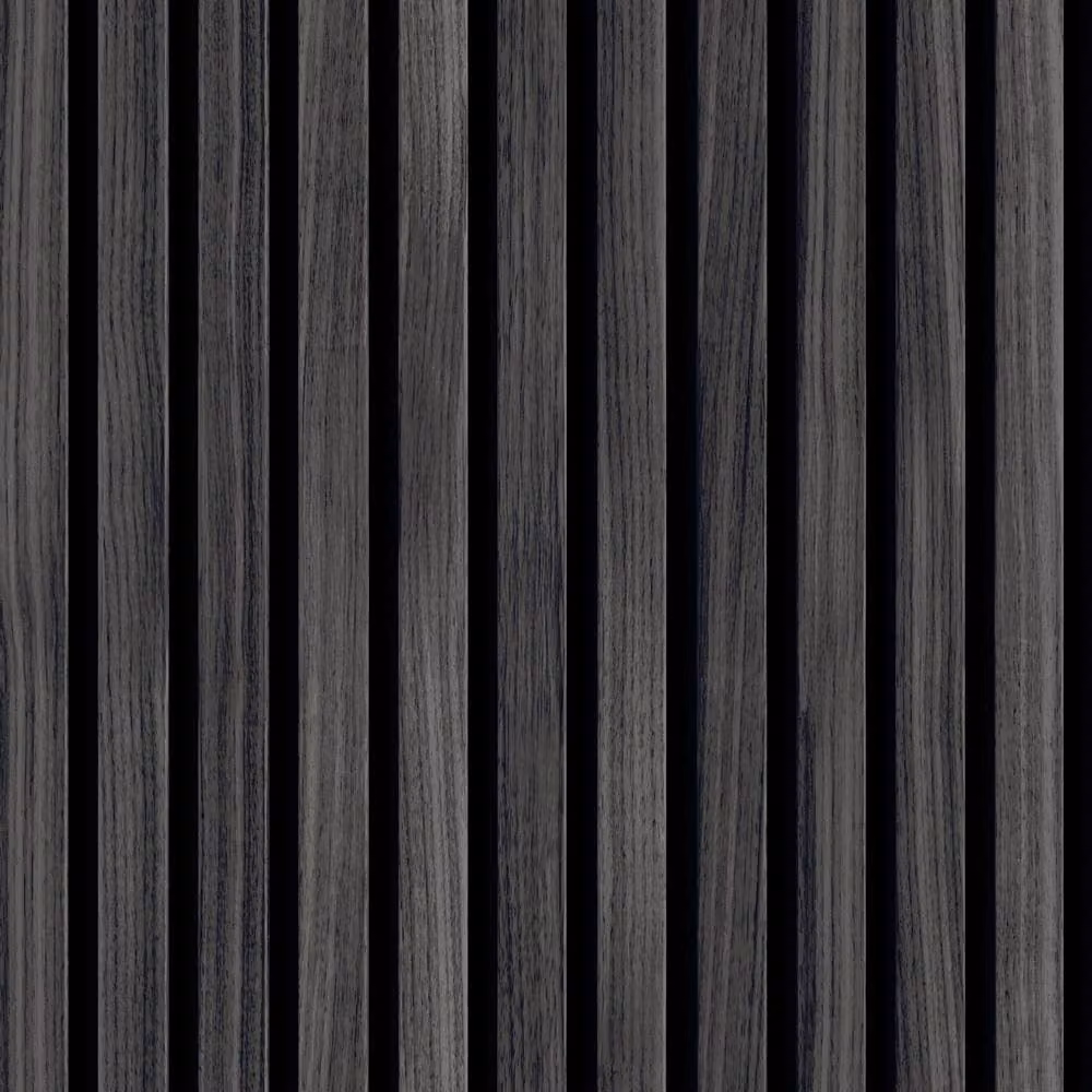 Hoopla Walls Wood Slat Charcoal Grey Wood Look Striped Wallpaper, 10m Roll – 2