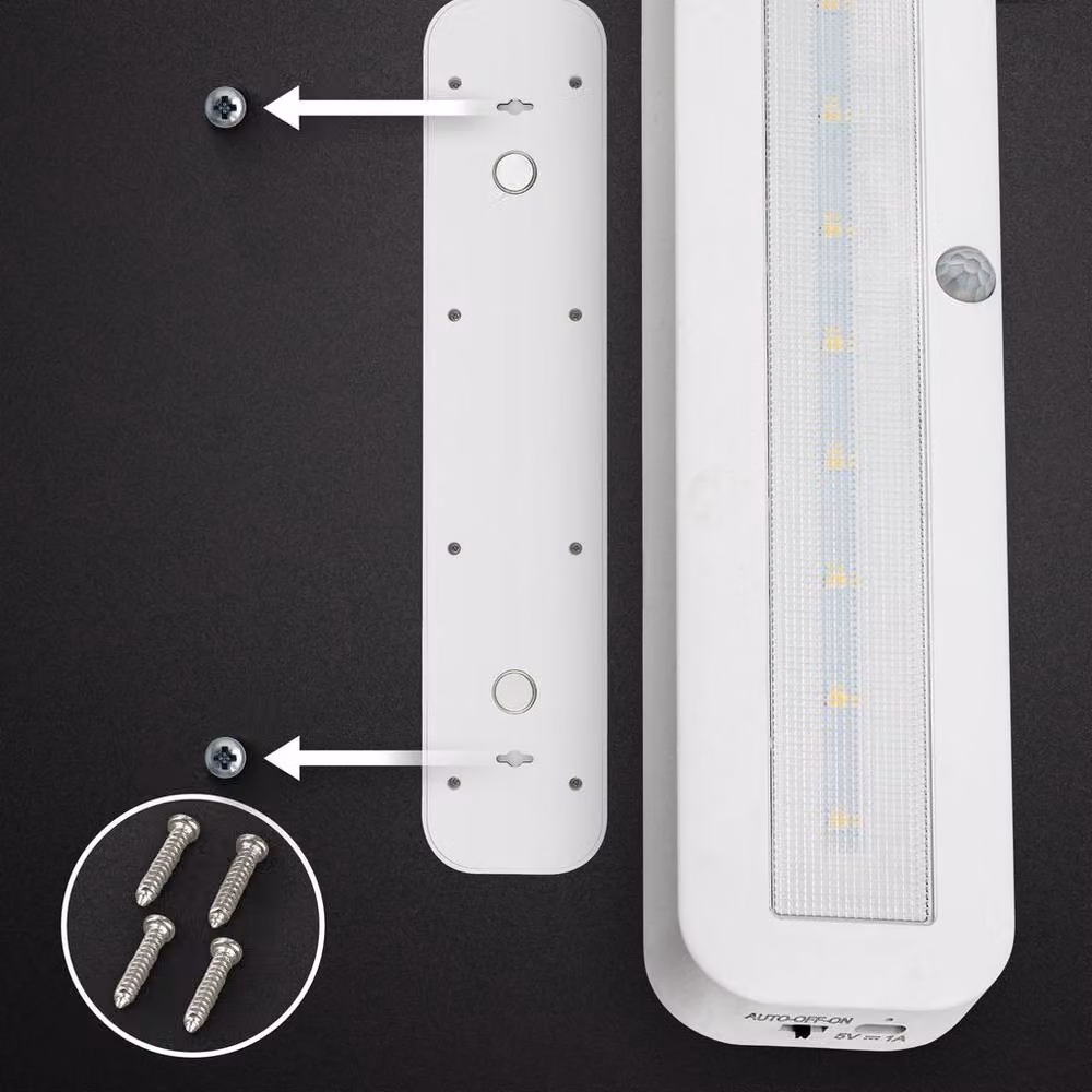 Briloner White Rechargeable LED Under Cabinet Light with Motion and Dusk Sensor, W/D/H: 30.5 x 6.5 x 2 cm – 7