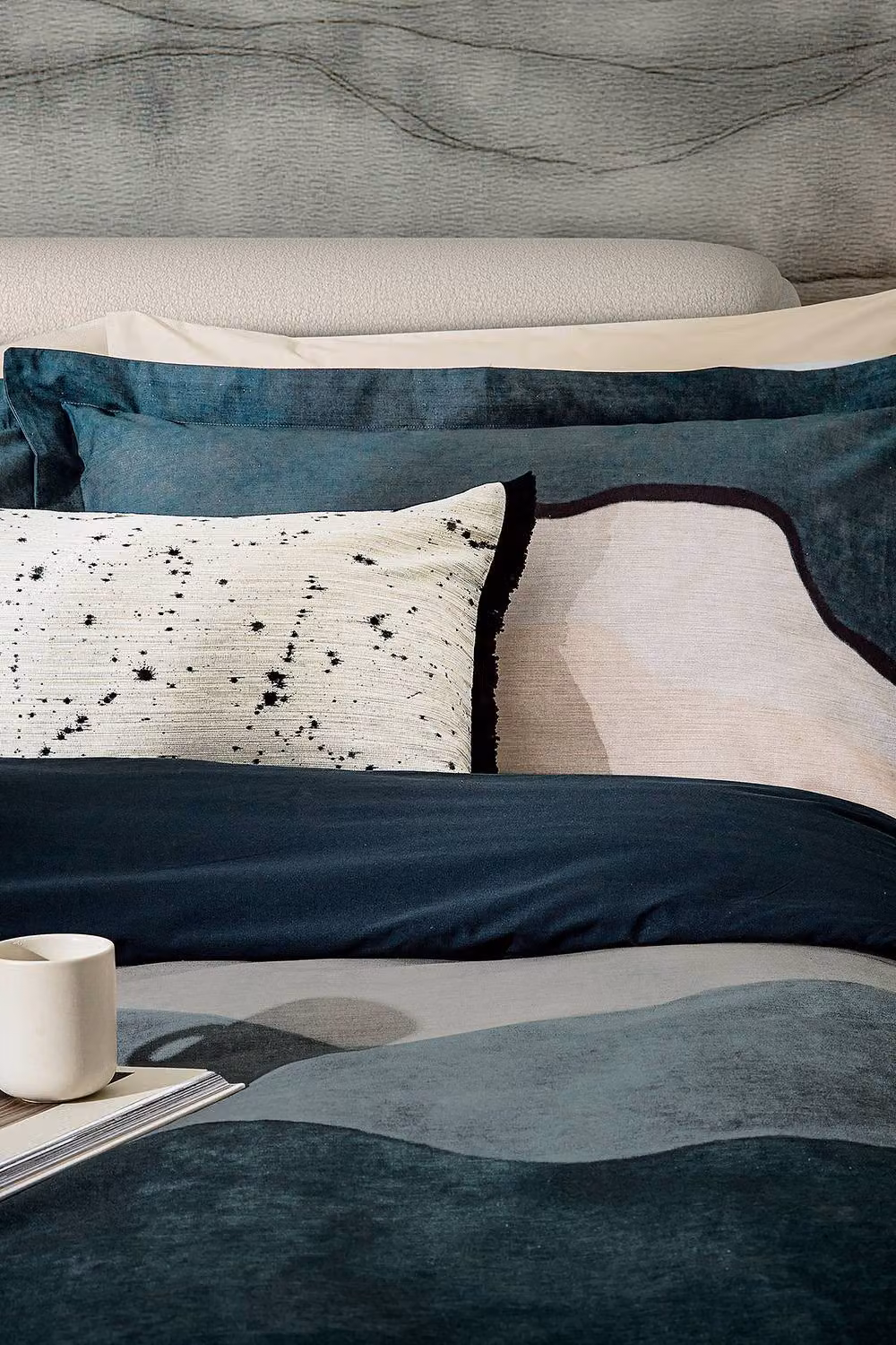 Harlequin Sedimentary Cotton Single Duvet Cover and Pillowcase Set in Blue, 90 x 200 cm – 4