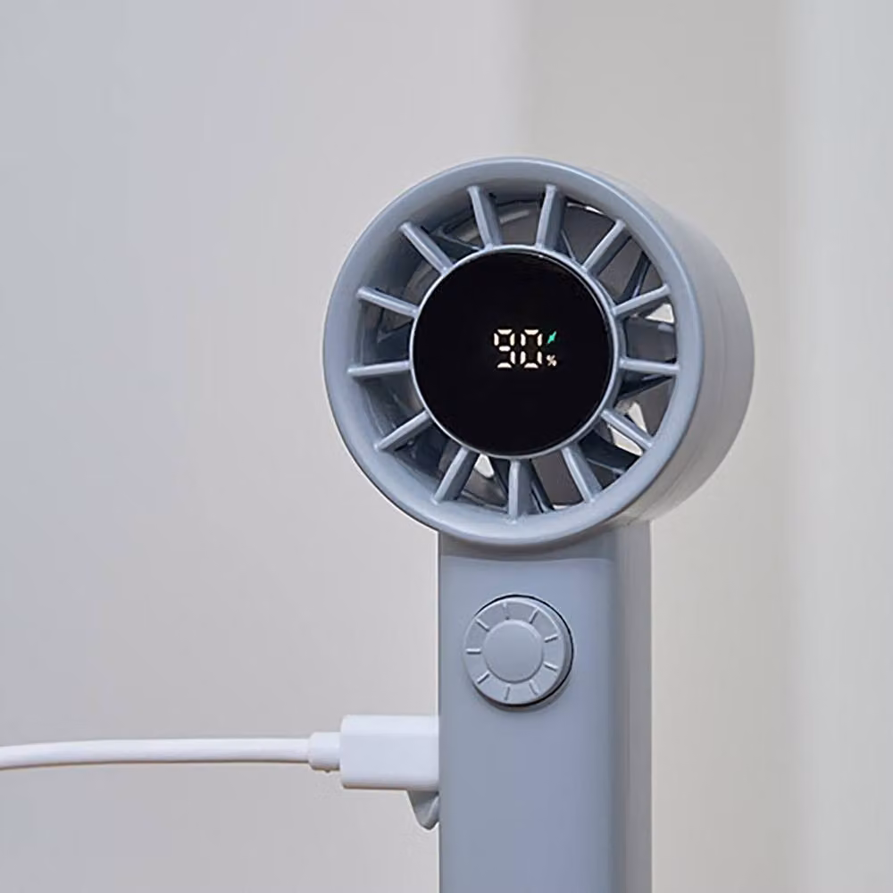 Life on Products Mini Portable Handheld Rechargeable Turbine Fan with 100 Levels, White – 2
