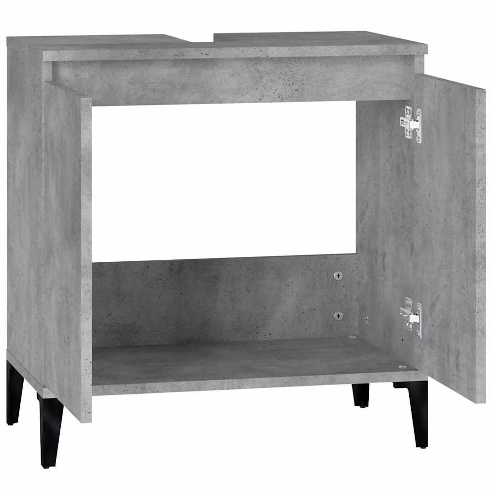 Berkfield Home Freestanding Bathroom Sink Cabinet in Concrete Grey, W/D/H: 58 x 33 x 60 cm – 3