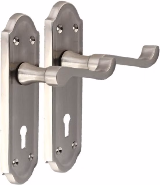 Betley Butterfly Brushed Silver Plate Door Handle