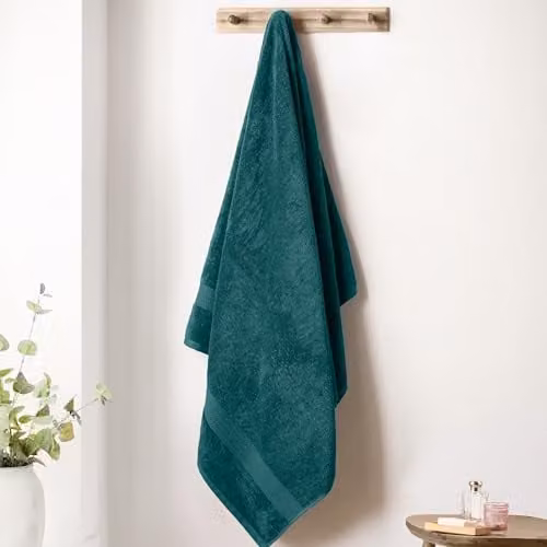 Bianca Supima Cotton Bath Sheet in Petrol Green, W: 100 cm, L: 150 cm – 1
