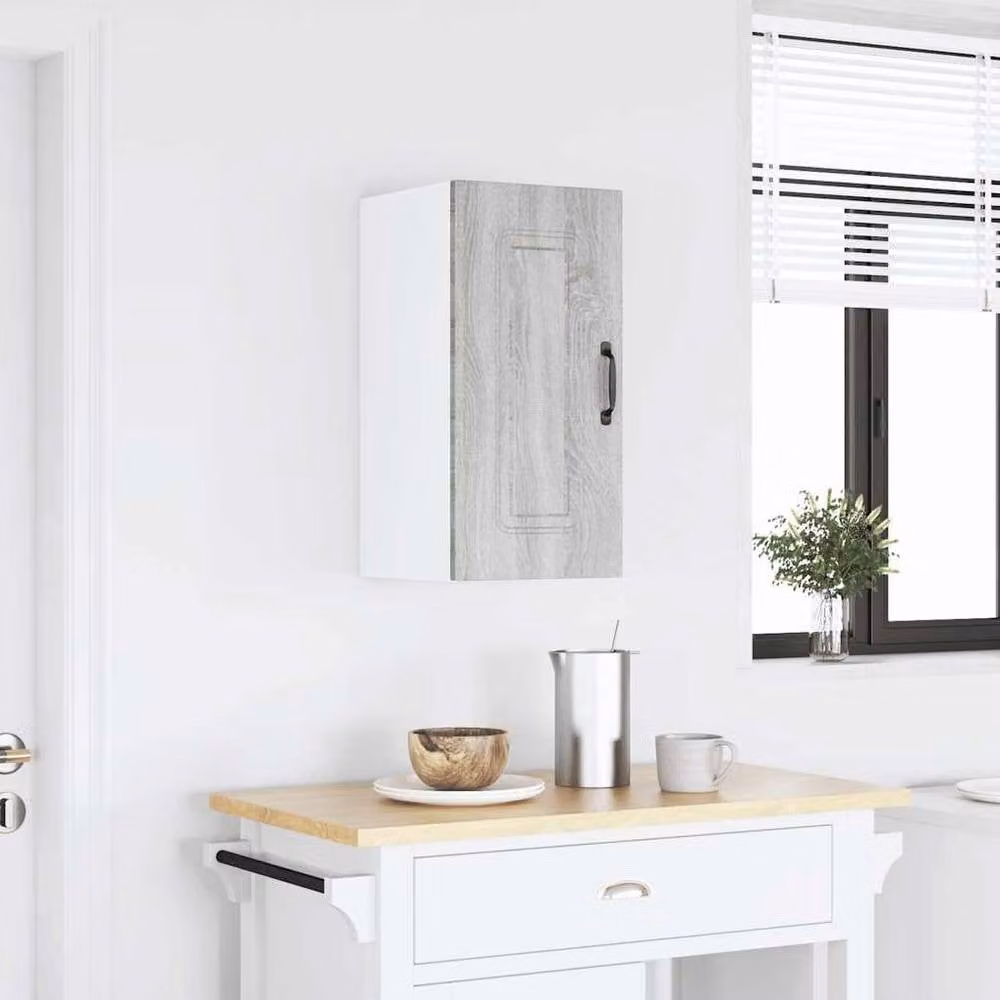 Berkfield Home Kalmar Wall Mounted Kitchen Cabinet in Grey Sonoma, W/D/H: 60 x 31 x 20 cm