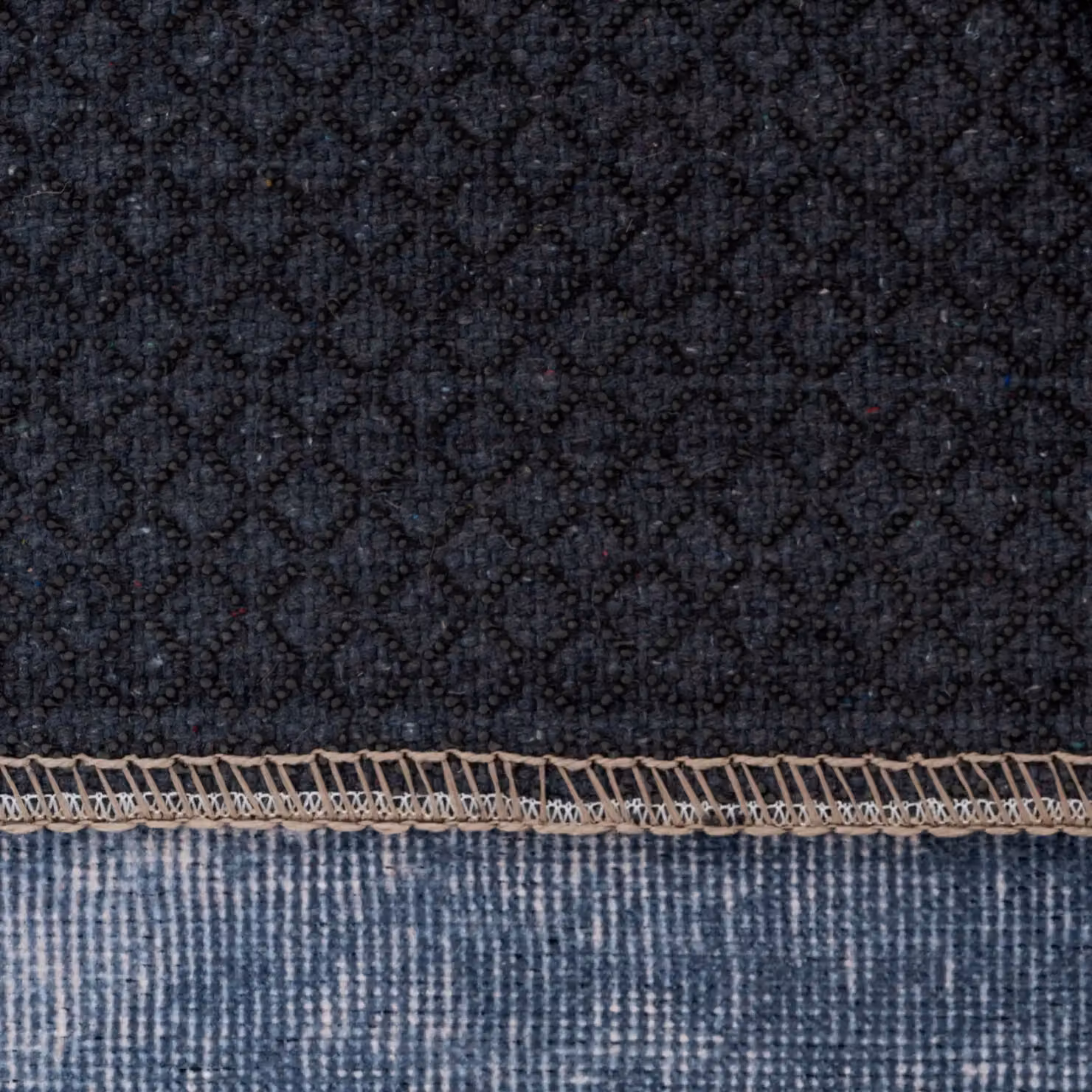 Kukoon Vintage Medallion Low Pile Rug in Denim Blue, Non-Slip and Washable, W: 200 cm, D: 290 cm – 3