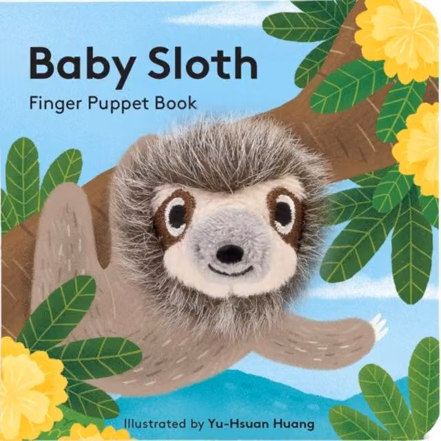Chronicle Books Baby Sloth Finger Puppet Novelty Paper Book in Multicolour