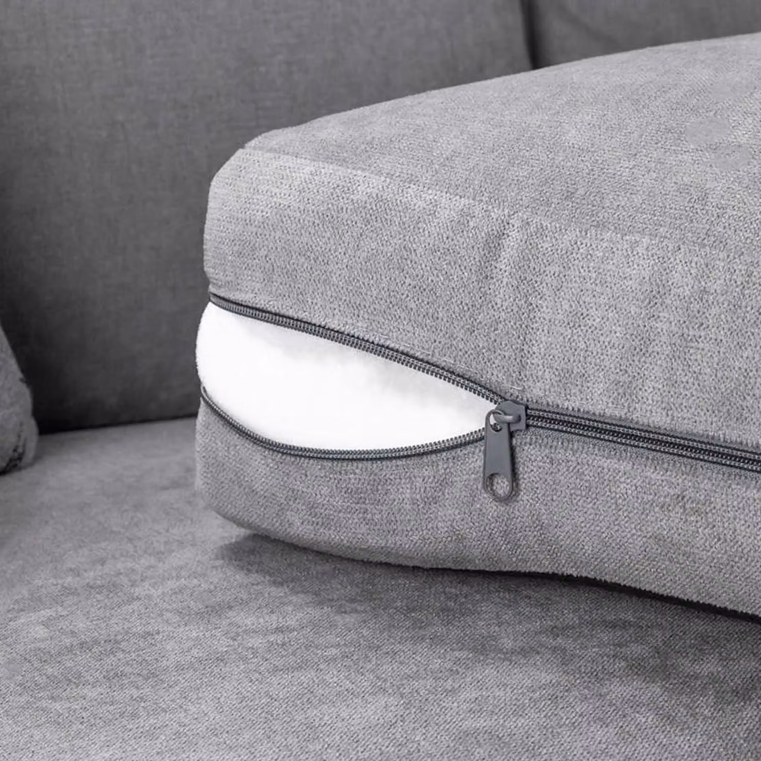 Furnishings For Less UK Milan Grey Fabric 3 and 2 Seater Sofa Set with Scatter Cushions – 5