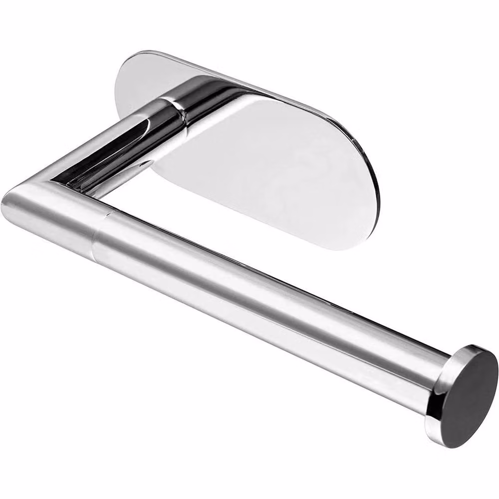 SPETLEK Stainless Steel Self-Adhesive Toilet Roll Holder in Silver – 2