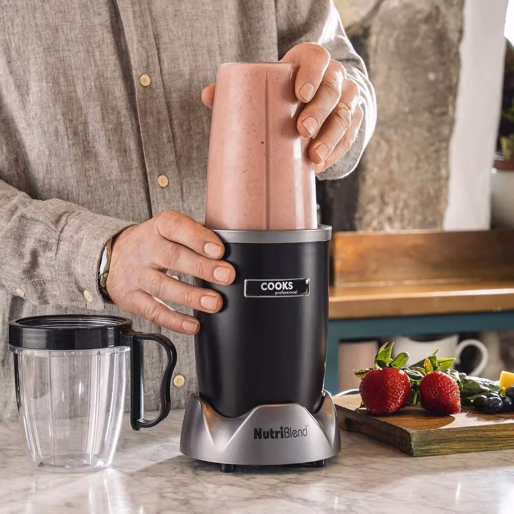 Cooks Professional Nutriblend Blender and Smoothie Maker 1000W with 9pc Accessory Set in Silver and Black – 3