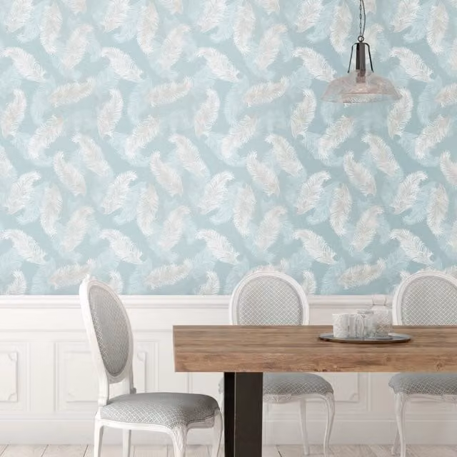 Hoopla Walls Abstract Blue Animal Wallpaper