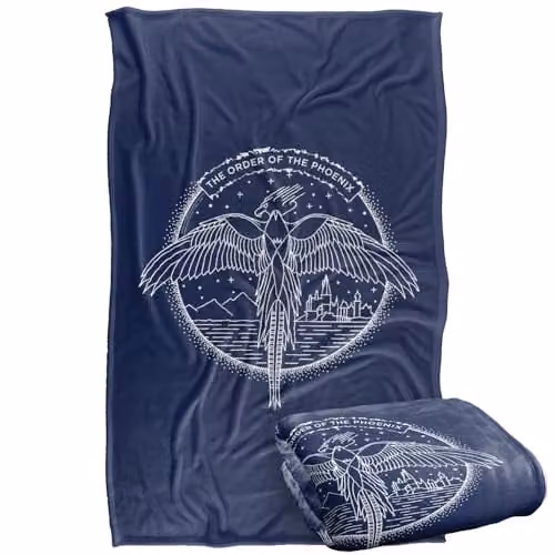 LOGOVISION Harry Potter The Order Of The Phoenix Circle Line Art Super Soft Fleece Throw Blanket, Multicolour, W: 91 cm, D: 147 cm