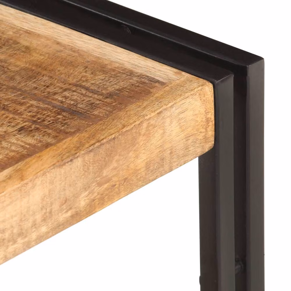 Berkfield Home Industrial TV Cabinet in Brown Rough Mango Wood, W/D/H: 120 x 30 x 40 cm – 2
