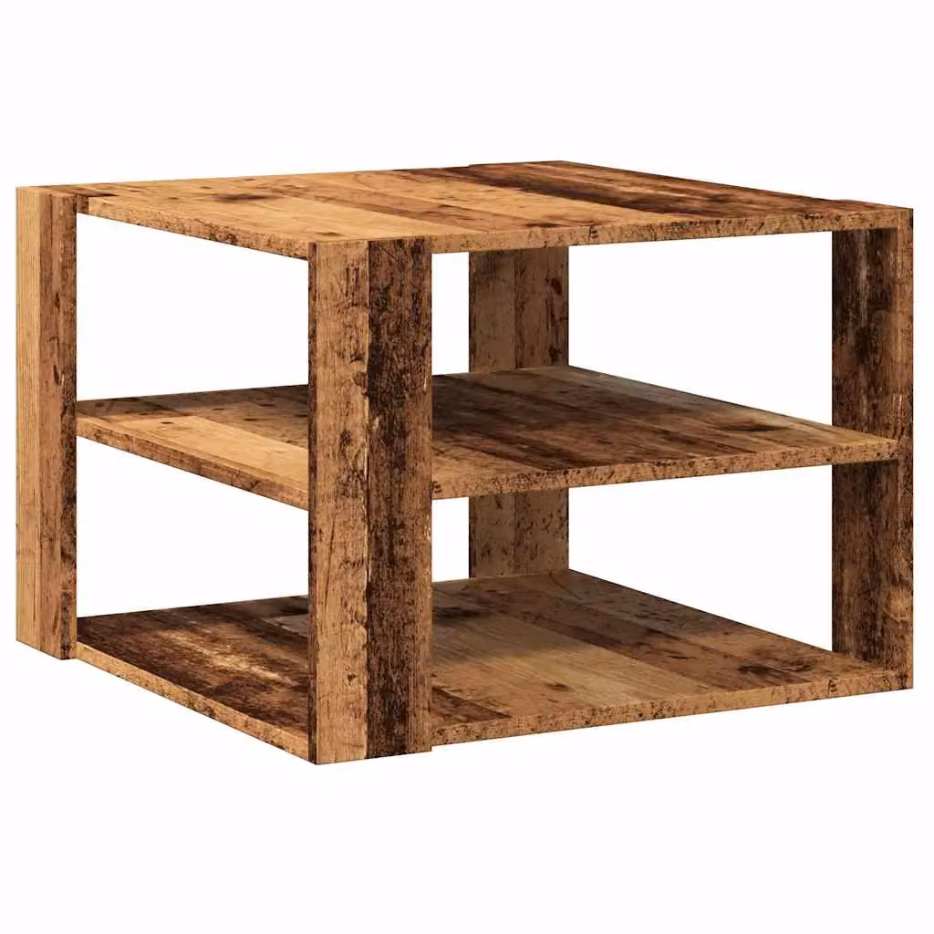 Berkfield Home Rustic Old Wood Coffee Table in Brown, W/D/H: 58 x 58 x 40 cm – 2