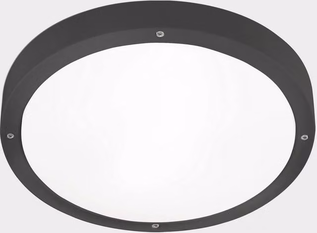 Netlighting Basic Outdoor Flush Ceiling Light, Urban Grey, E27, 30W, IP66