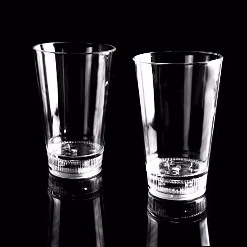 UltraByEasyPeasyStore Set of 16 Multi Coloured Water Activated LED Novelty Tumblers, 340ml – 4