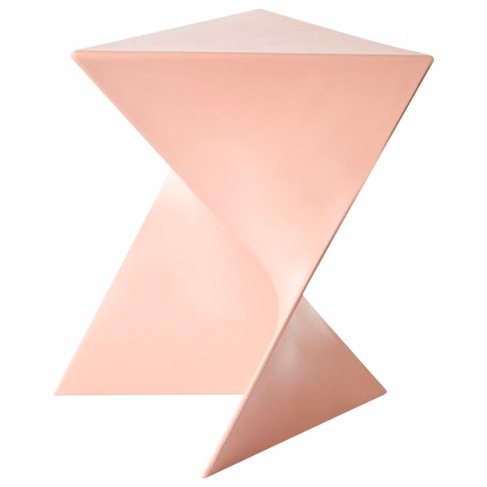 Wyld Haus Pastel Pink Triangular Geometric Side Table – 2