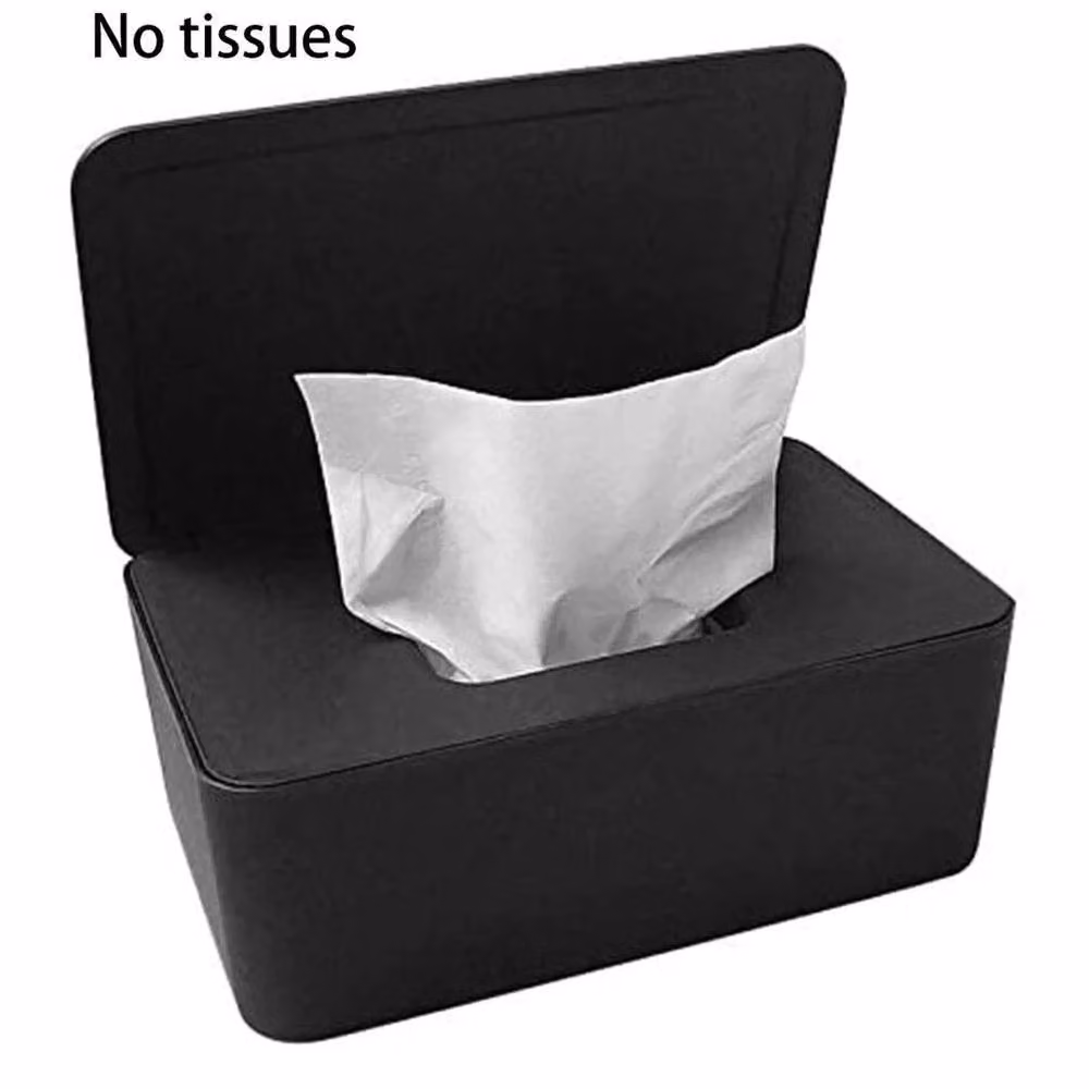 SPETLEK Black Plastic Wet Wipes Dispenser Box – 2