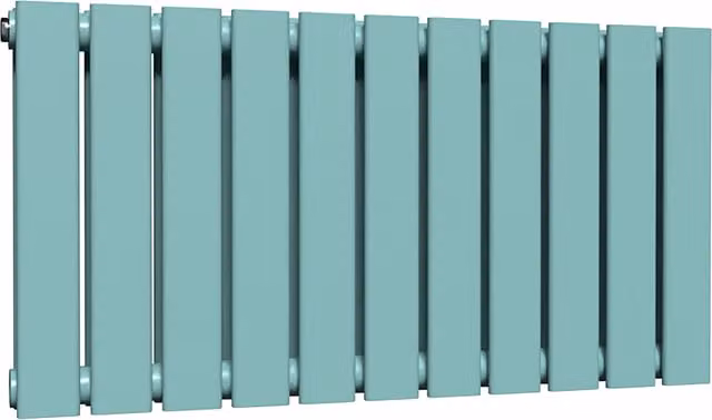 Lux Heat Caribbean Sea Double Flat Horizontal Coloured Steel Radiator, W: 600 mm x H: 770 mm