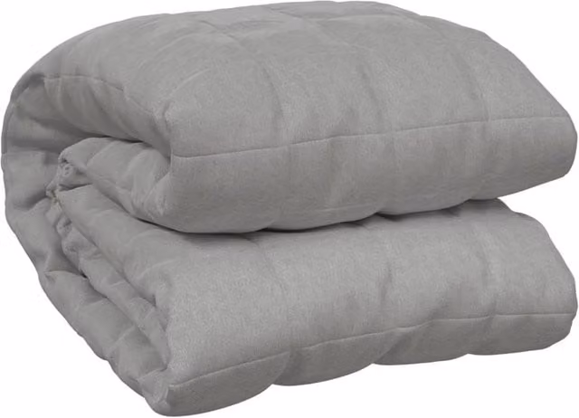 Berkfield Home Grey Weighted Blanket, 10 kg, W/D/H: 140 x 200 cm