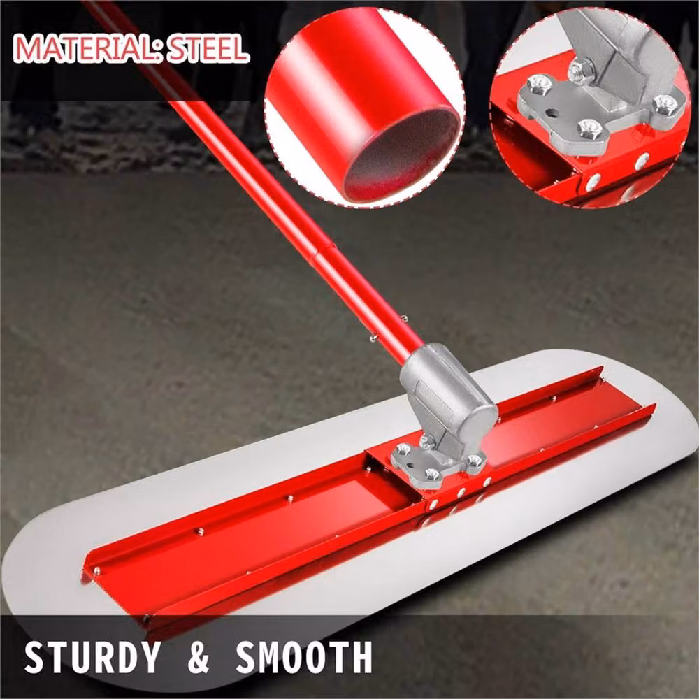 VOGREX Red Concrete Bull Float Manganese Steel Trowel Tool W: 120 cm, D: 30 cm – 2