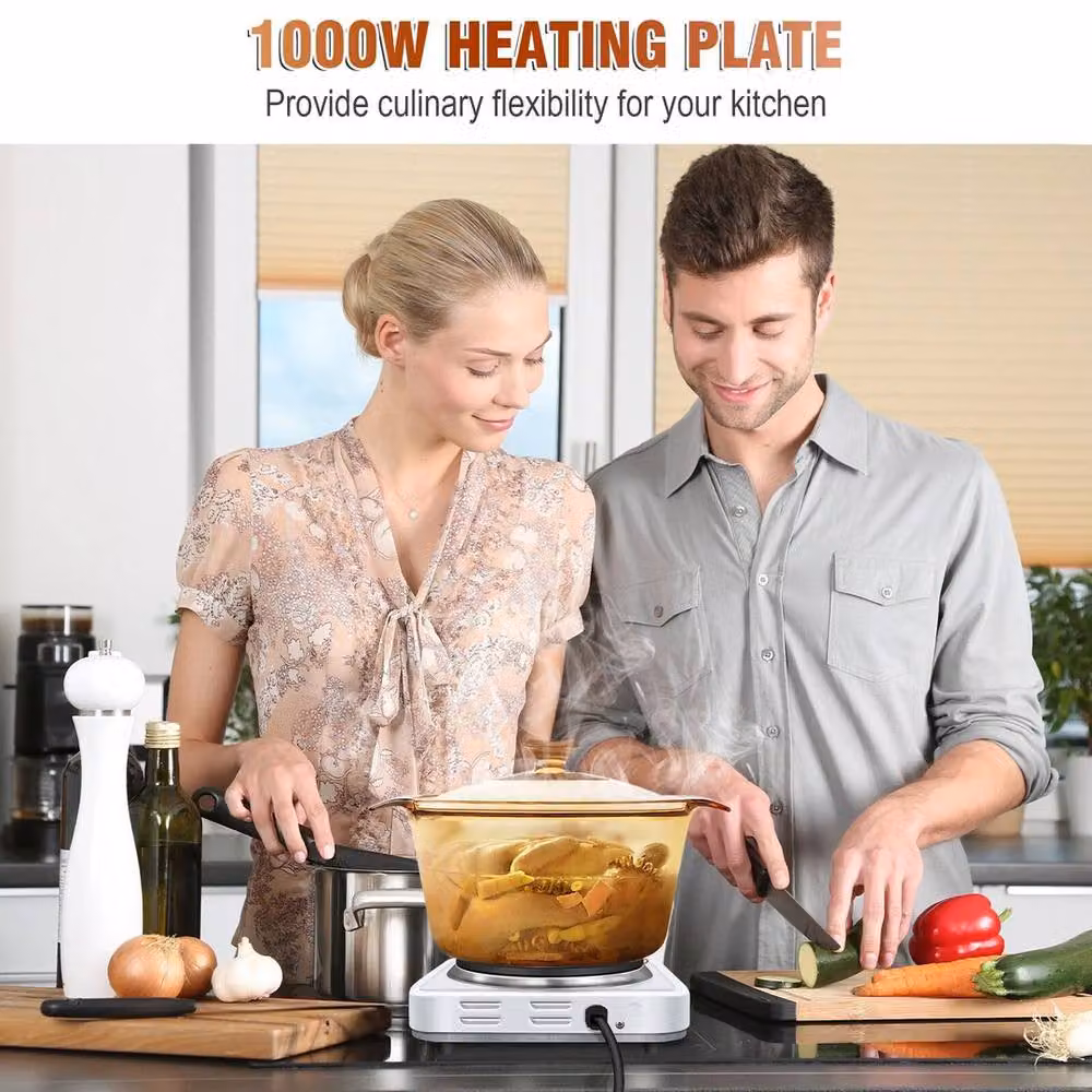 PAWNORA Single Hot Plate Kitchen Hob Table Top Cooker in White – 4