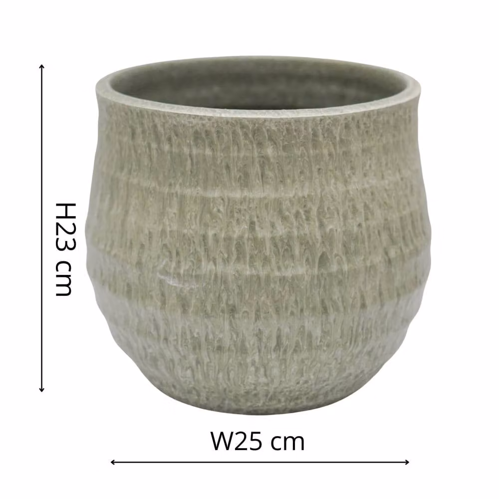 Ivyline Devon Olive Honeycomb Planter, Green, H 23 cm x D 25 cm – 2