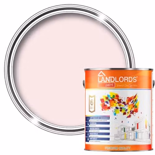 Landlords Paint Weatherproof Masonry Paint, Pink, 1L