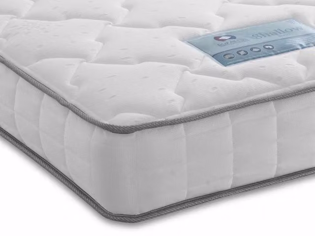 Dura Shallow Pocket 1000 Mattress, White, W/D/H: 120 x 200 x 18 cm