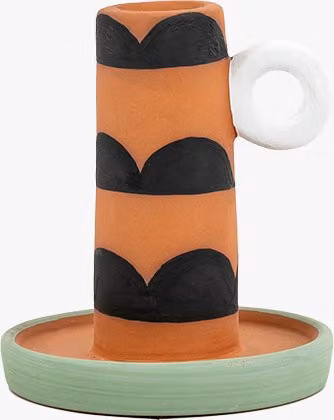 Perch & Parrow Bauhaus Candlestick in Orange