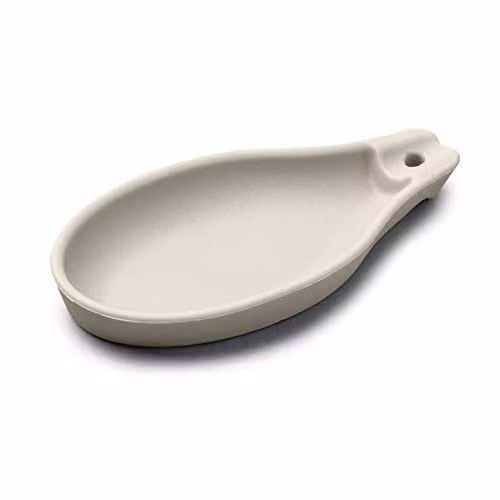 Zeal Silicone Oval Cooking Spoon Rest in Beige