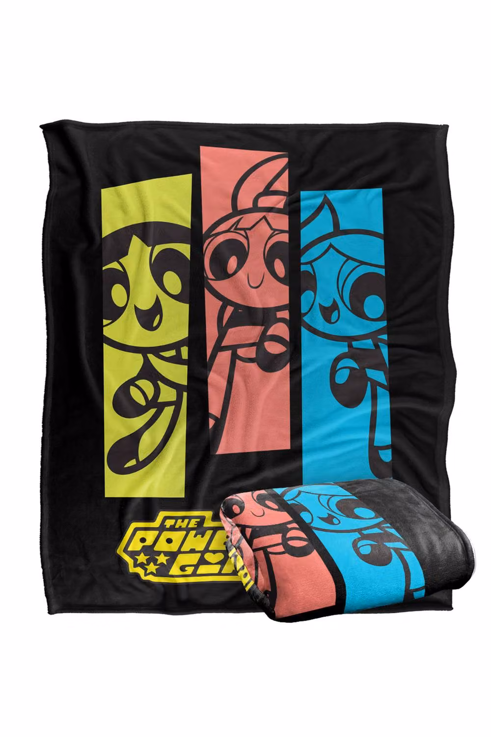 Cartoon Network The Powerpuff Girls Three Power Puffs Super Soft Fluffy Polyester Throw Blanket in Multicolour, Large – 2