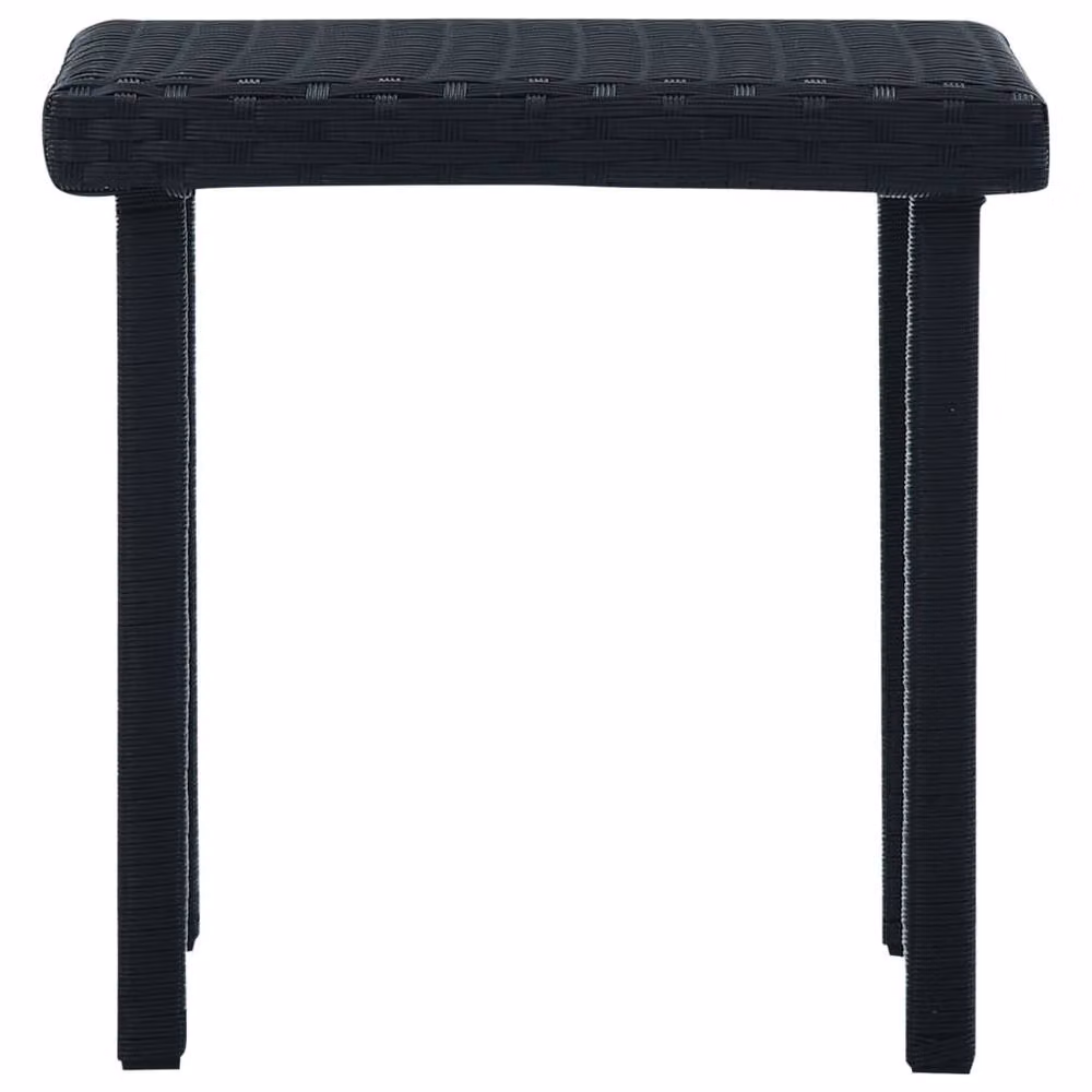 Berkfield Home Garden Black Poly Rattan Tea Table, W/D/H: 40 x 40 x 40 cm – 2