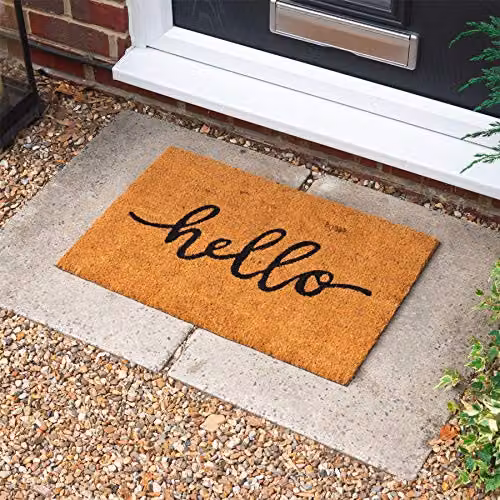 Nicola Spring Coir Door Mat, Brown and Multicolour, W: 60 cm, D: 40 cm – 2